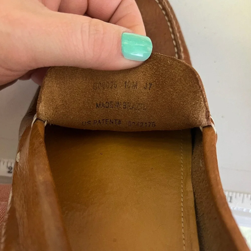 Cole Haan Grant Driver‎ Mens 10M British Tan Leather Nike Air Loafers C00026